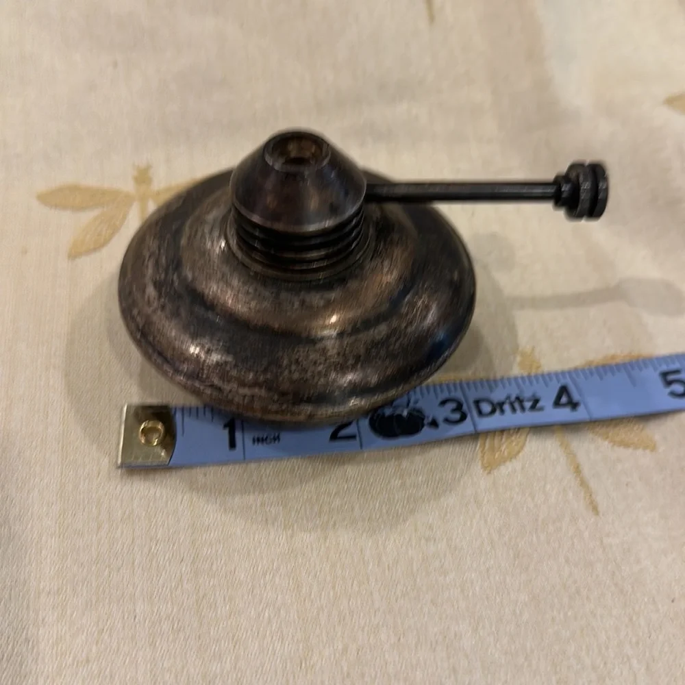 Vintage Metal Miniature / Mini / Small / Handheld / Travel / Camping Oil Lamp.